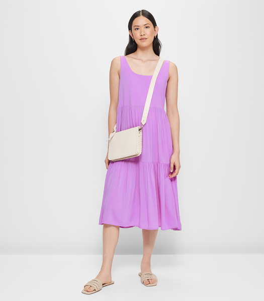 Mixed Woven Midi Dress | Target Australia