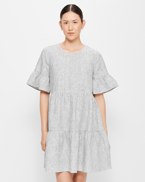 European Linen Tiered Mini Dress Target Australia