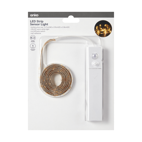 Plafoniera LED EDM Con Sensore Di Movimento - 7W 480 Lumen 6400K Luce Fredda - 5,5x43,9cm