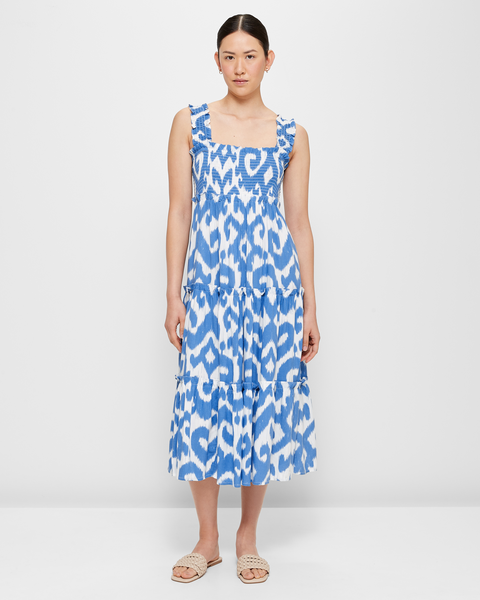 Frill Shirred Midi Dress | Target Australia