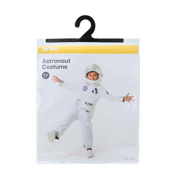 Astronaut Costume, Ages 4-6 Years - Anko
