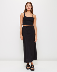 Bias Cut Midi Skirt - Lily Loves