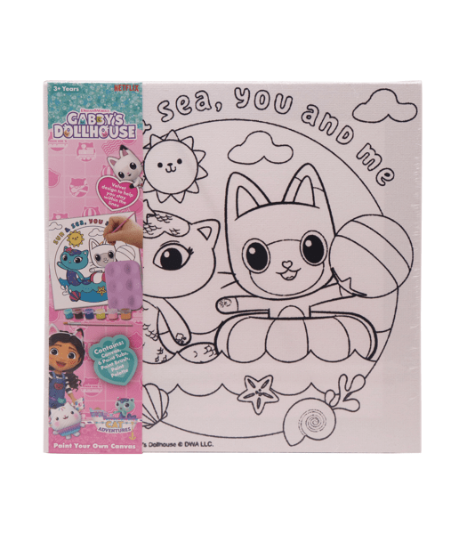 Gabby's Dollhouse Paint Your Own Canvas 20 X 20cm Target Australia