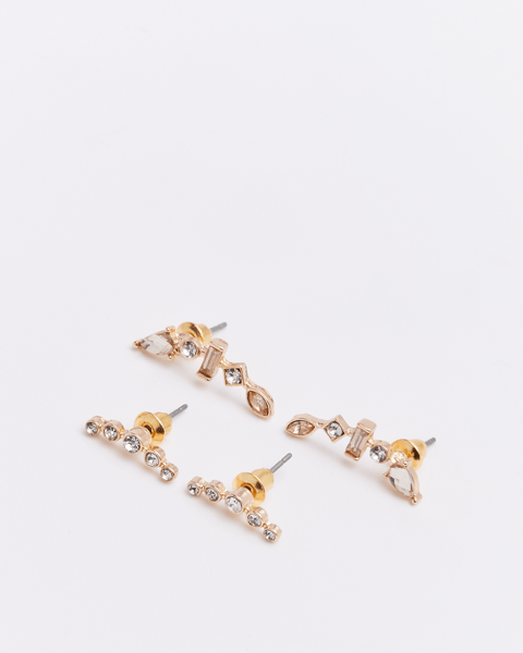 2 Pack Diamante Stud Earrings Target Australia