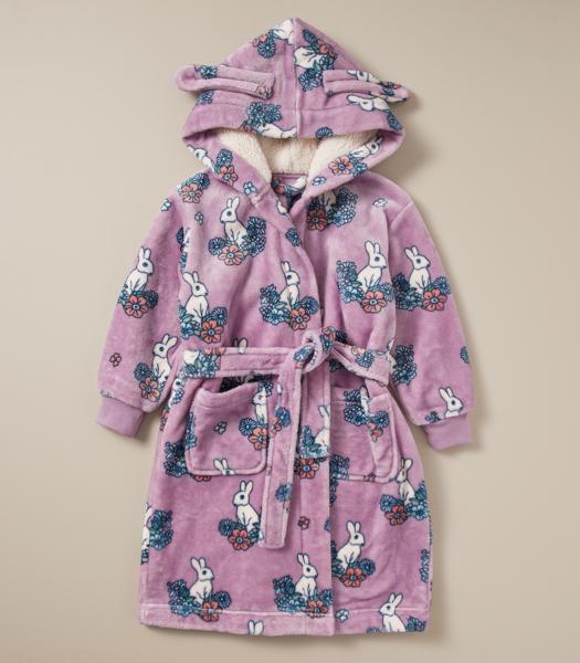 Kids Floral Bunny Fleece Dressing Gown Target Australia
