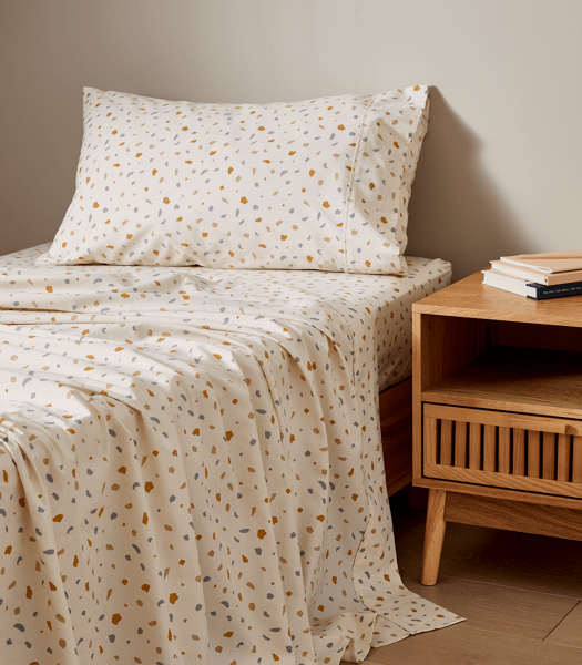 Stonewash Printed Sheet Set Oliver Terrazzo Target Australia