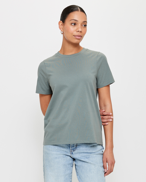 Australian Cotton Classic Crew Neck T-Shirt - Dusty Khaki | Target ...