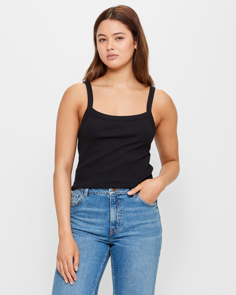 Australian Cotton Square Neck Rib Tank Top - Lily Loves | Target Australia