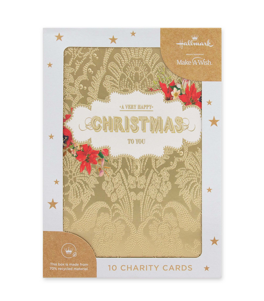 Hallmark 10 Pack Christmas Cards Gilded Greetings Target Australia