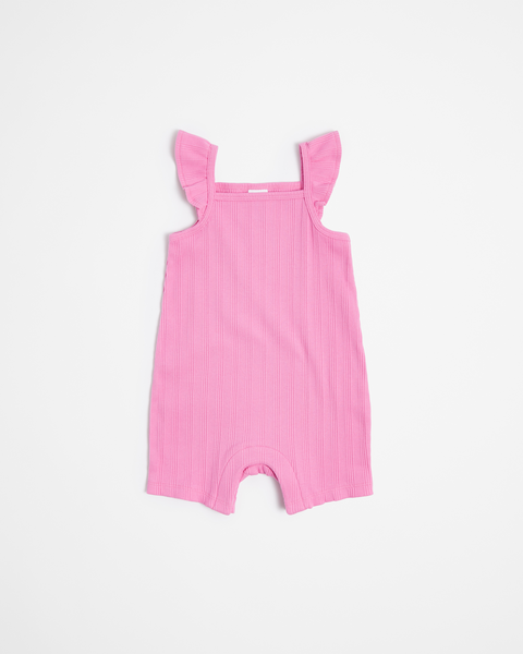 Baby Organic Cotton Rib Romper | Target Australia