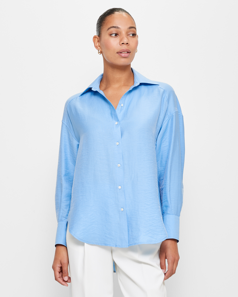 Linen Blend Relaxed Shirt - Preview | Target Australia