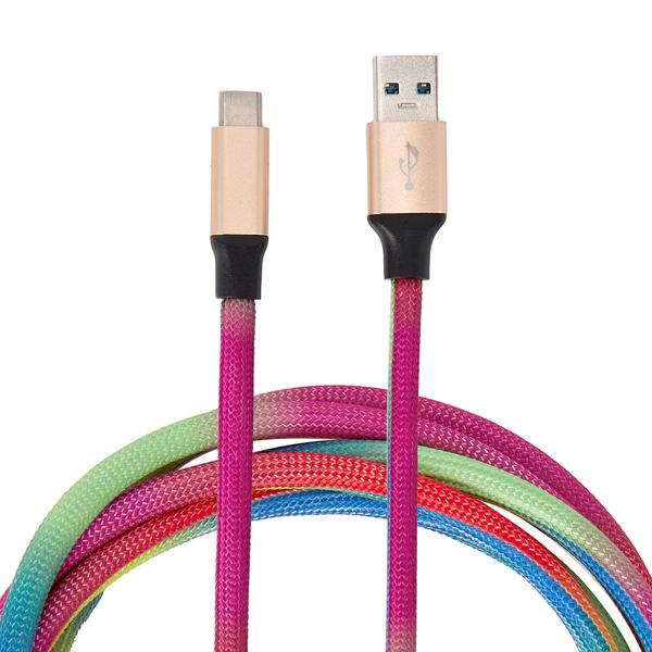USBA to USBC Rainbow Cable, 2m Anko Target Australia