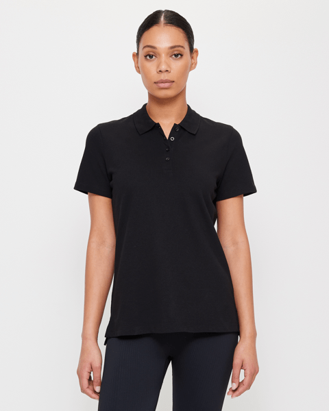 Active Pique Polo TShirt Black Target Australia