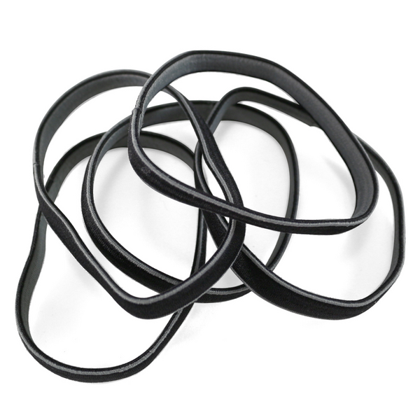 12 Pack Black & Grey Large Reversible Elastics | Target Australia