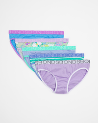 Bonds Girls Bikini Briefs 5 Pack - Bubble Bonds