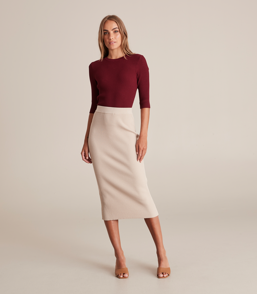 Preview Knit Rib Tube Midi Skirt | Target Australia