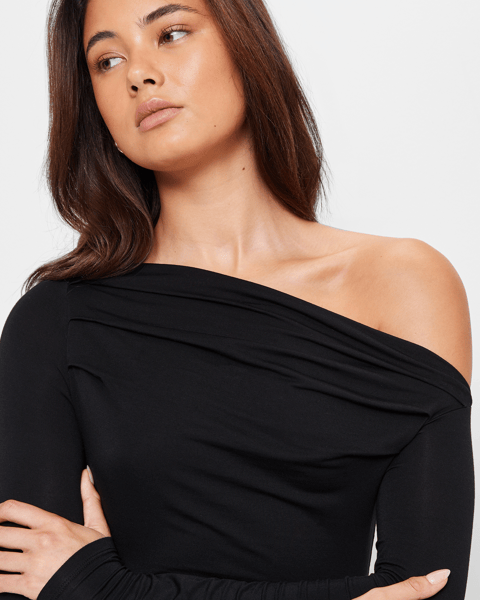 target black dress ruched Black Ruched Midi Dresses with Sleeves