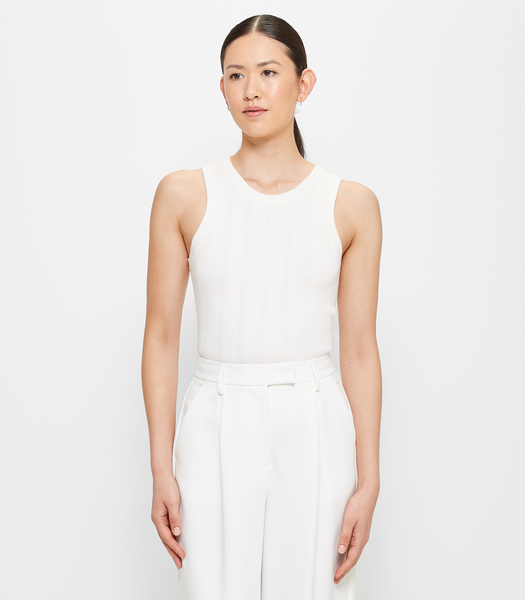 Variegated Knit Tank Top - Preview - White | Target Australia
