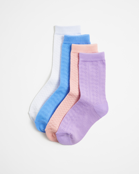 Girls Rib Crew Socks 4 Pack - Maxx | Target Australia