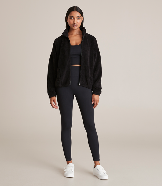 Active Zip Through Sherpa Jacket | Target Australia