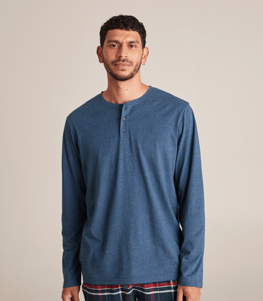 Henley Long Sleeve Sleep Top Target Australia