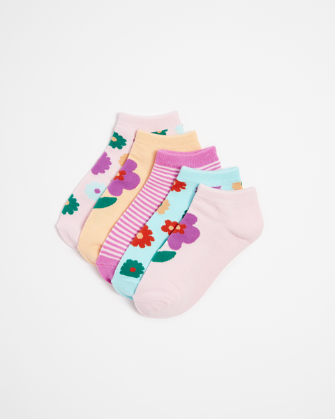 Maxx Low Cut Floral 5 Pack Socks | Target Australia