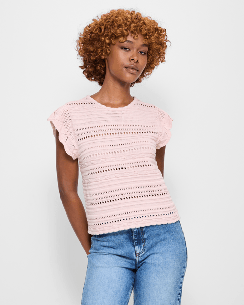 Tan Knit Tank Top (Small) 