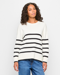 Brilliant White/Black Stripe
