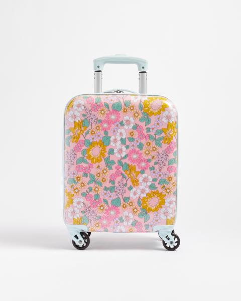 Kids Vintage Floral Wheelie Suitcase Target Australia