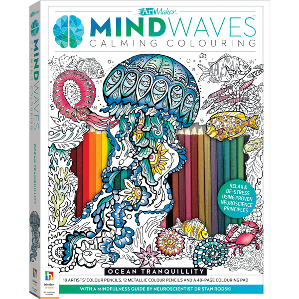 Art Maker Mindwaves Calming Colouring: Ocean Tranquillity Kit | Target ...
