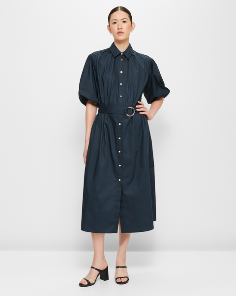 Gathered Detail Belted Shirt Dress - Preview | Target Australia