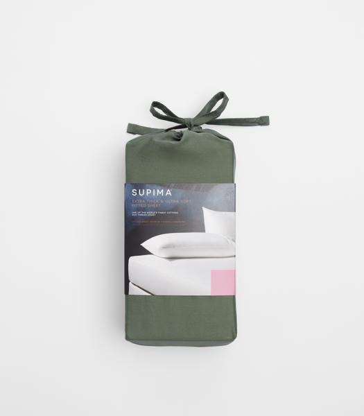 Supima 400 Thread Count Cotton Fitted Sheet Thyme Target Australia