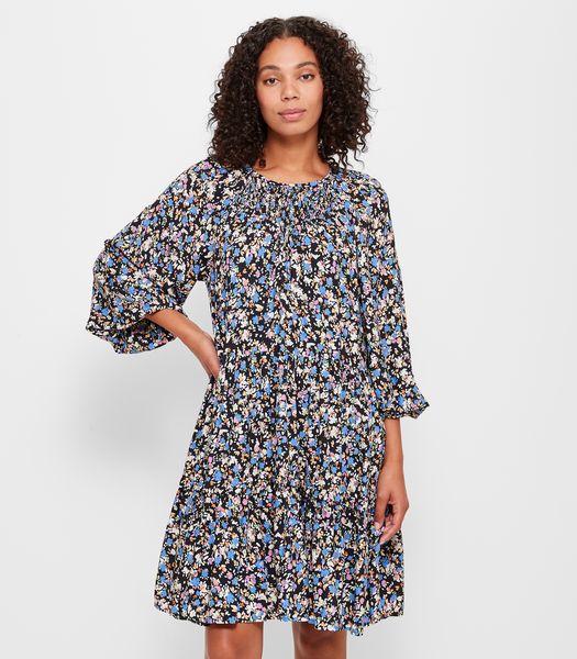 Long Sleeve Shirred Mini Dress | Target Australia