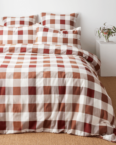 Spencer Check Flannelette Quilt Cover Set Target Australia