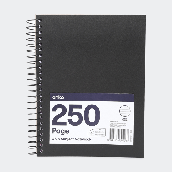 A5 5 Subject Notebook Anko Target Australia