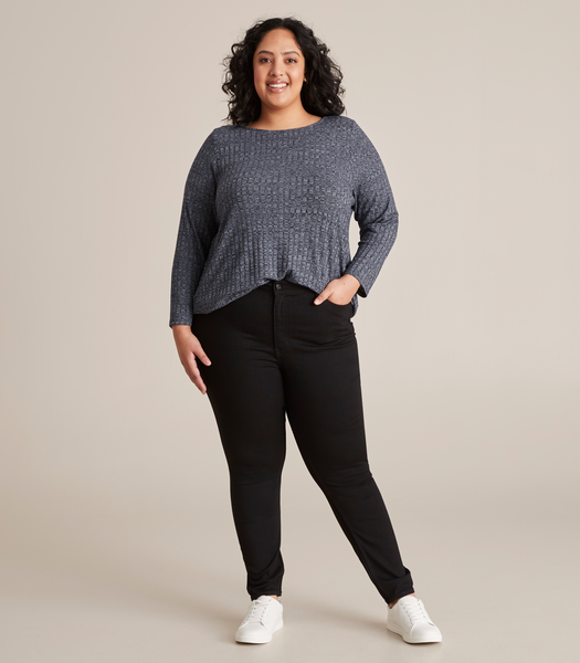 Curve Ribbed Tunic Top | Target Australia