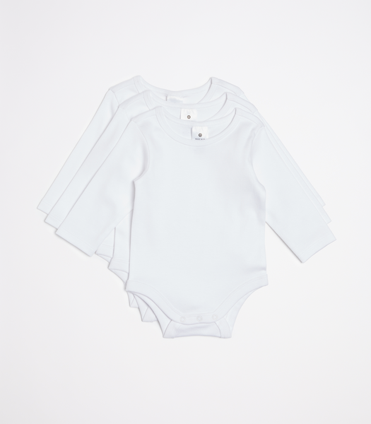 3 Pack Baby Organic Cotton Long Sleeve Bodysuits | Target Australia