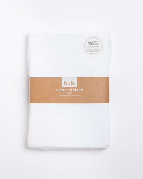 bub. Fitted Cot Sheet Target Australia