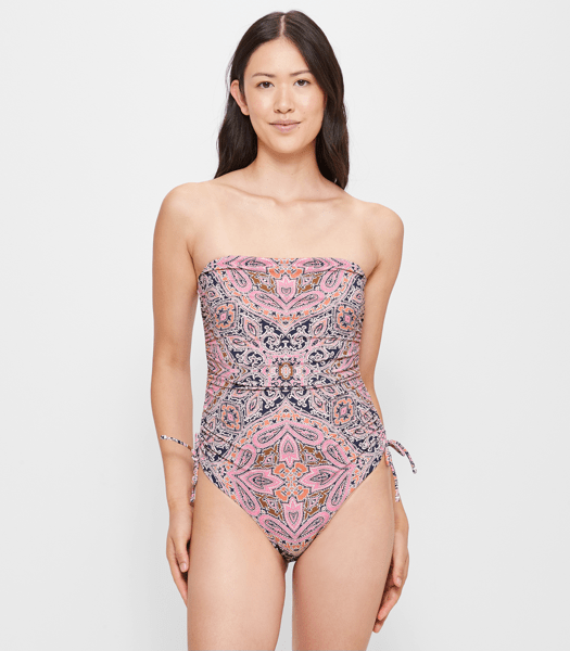Strapless Tie Side Ruched One Piece Bathers Shape Your Body Target