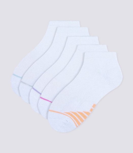 Underworks 5 Pack Sport Low Cut Socks - White | Target Australia