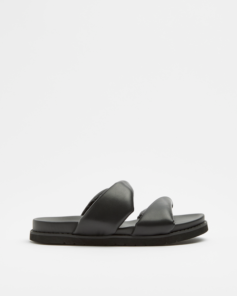 Womens Double Band Slides - Maia - Black | Target Australia