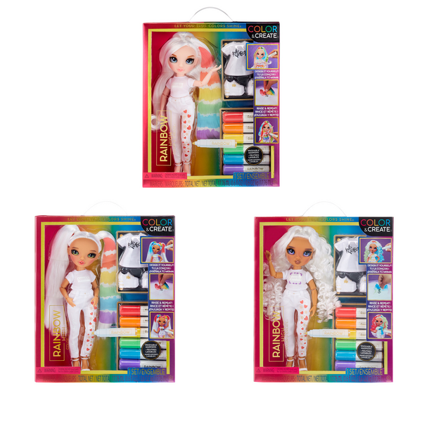Rainbow High Colour & Create Doll – Assorted* | Target Australia