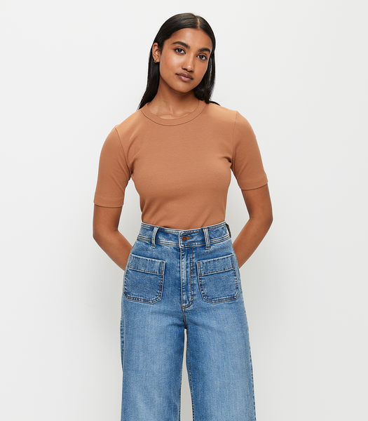 Australian Cotton Rib Layer T-Shirt | Target Australia