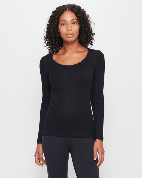Thermal Pointelle Brushed Long Sleeve Top Target Australia
