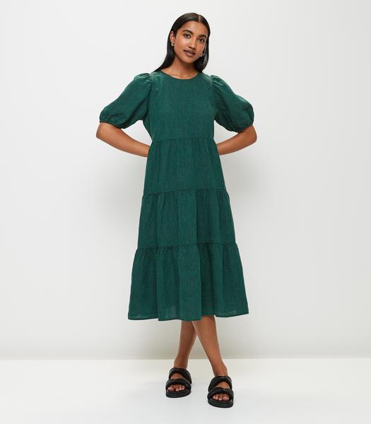 European Linen Tiered Midi Dress Target Australia