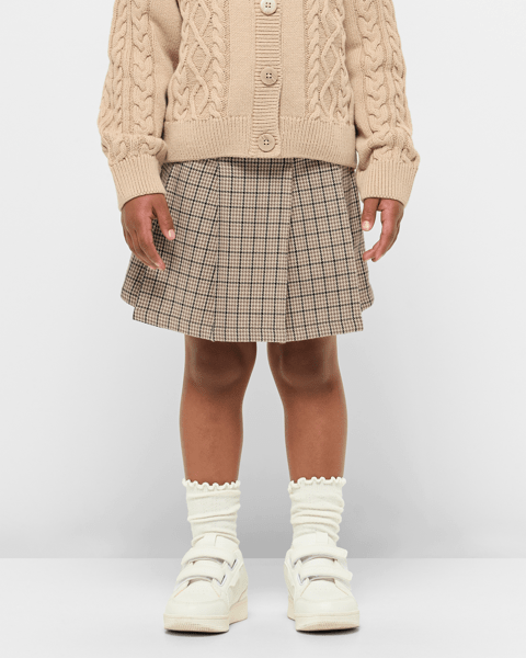 Houndstooth Belted Skort