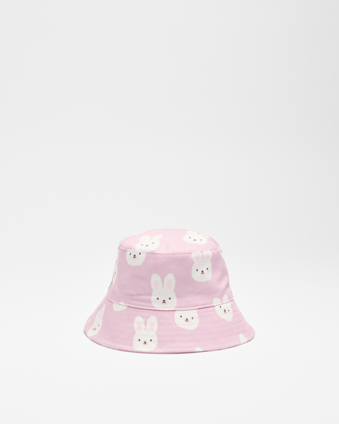 Babyhug Cotton Bucket Hats with Bow Applique & Carrot Print - Orange