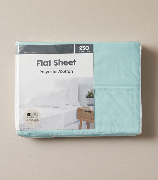 250 Thread Count Polyester Cotton Flat Sheet | Target Australia
