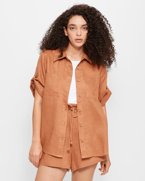 European Linen Button Down Shirt Target Australia