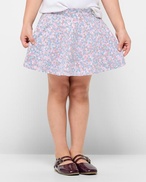 Australian Cotton Skater Knit Skort - Multi Ditsy